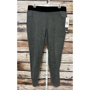 Karen Kane Gray Faux Suede Leggings Pants Size 0X